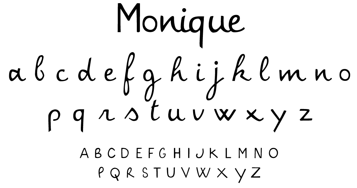 typographie - font : Monique